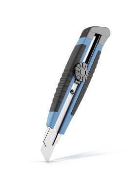 Blue Stationery knife clipart