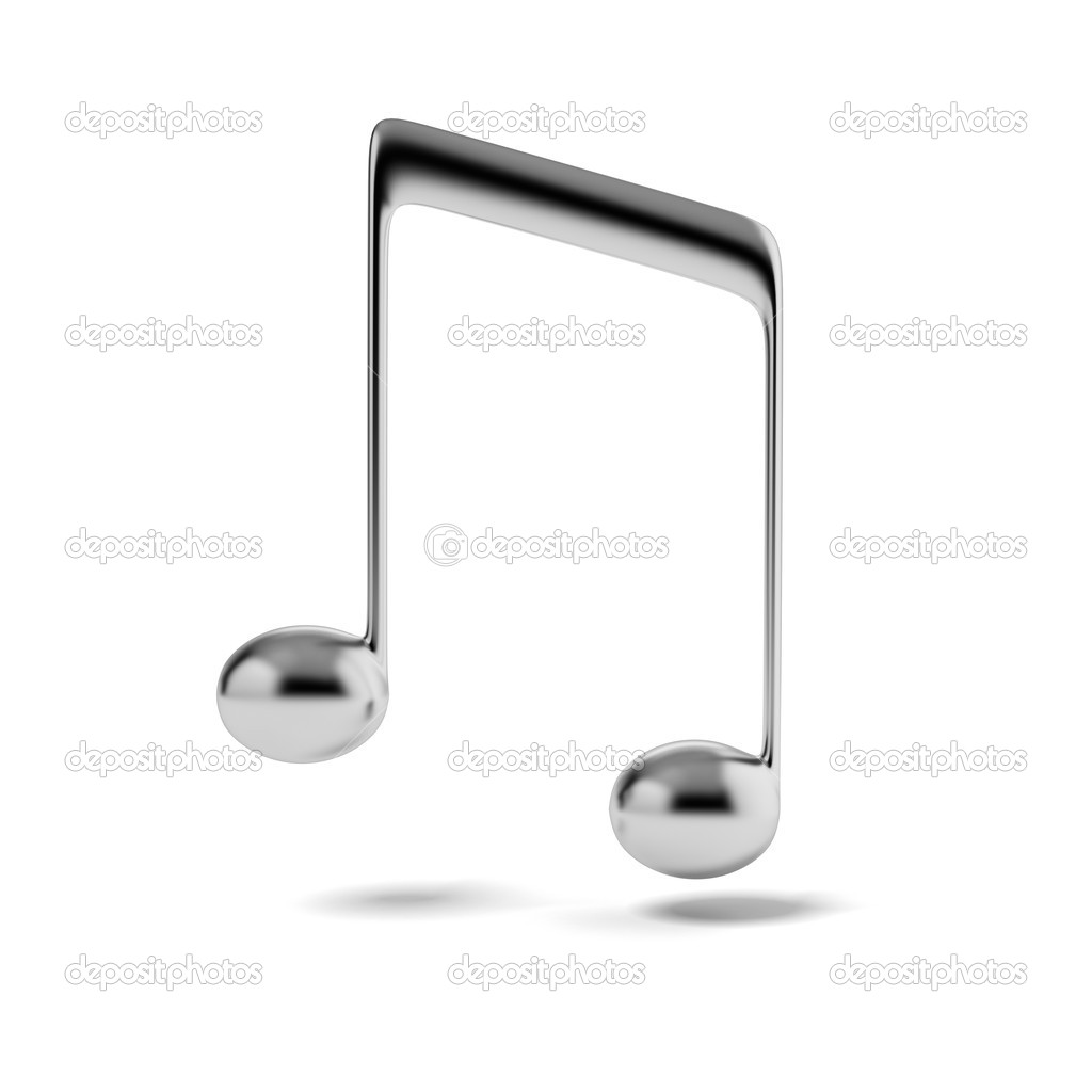 Silver music note