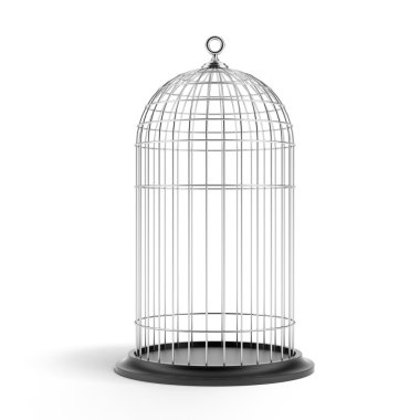 Silver Bird Cage clipart