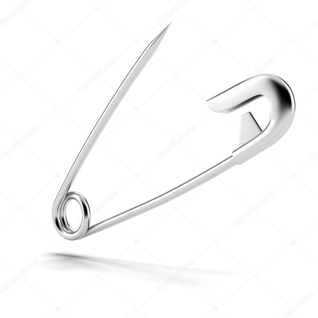 Open safety pin