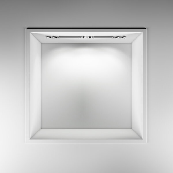 Белая пустая полка
