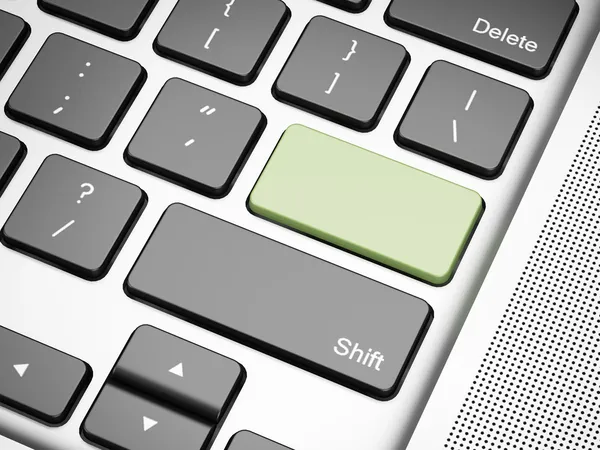Przycisk zielony puste klawiatury — Zdjęcie stockowe