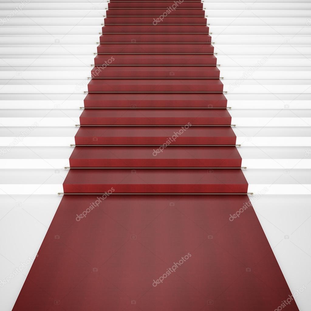 Stair with red carpet