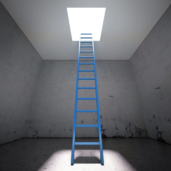 Ladder to the exit the dark — Stock Photo, Image