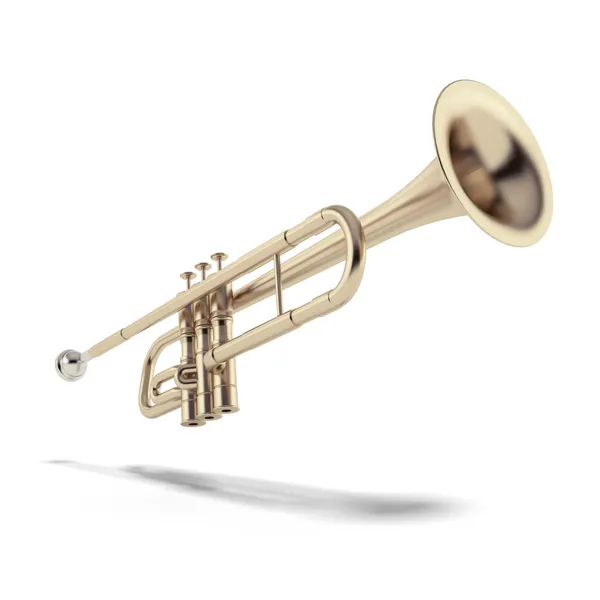 Gold trumpet — Stock Photo, Image