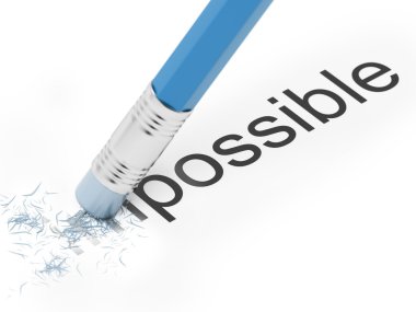 Impossible to possible. clipart