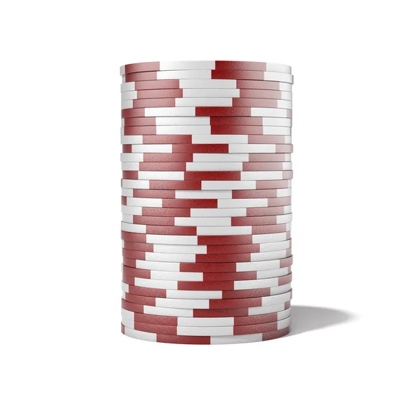 Červená kasino čipy — Stock fotografie