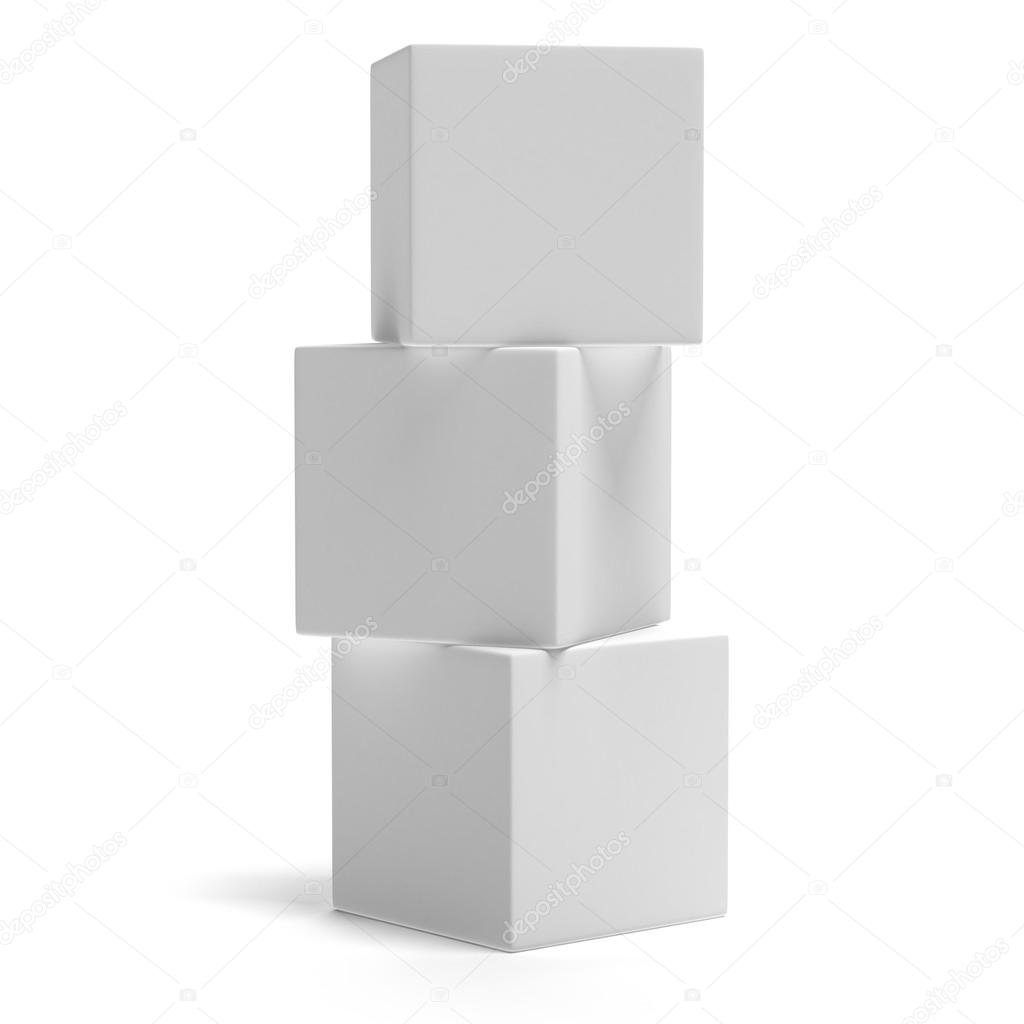 Three cubes