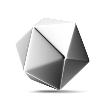 icosahedron metal şekil