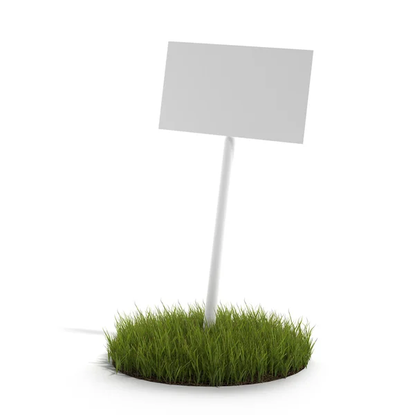 White board on a grass — Stock Photo, Image