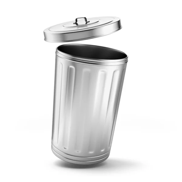 Metal trash can — Stock Photo, Image