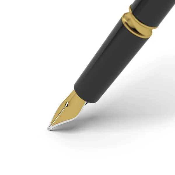 Penna inchiostro oro — Foto Stock