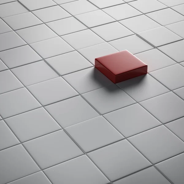 Un cubo rojo diferente — Foto de Stock