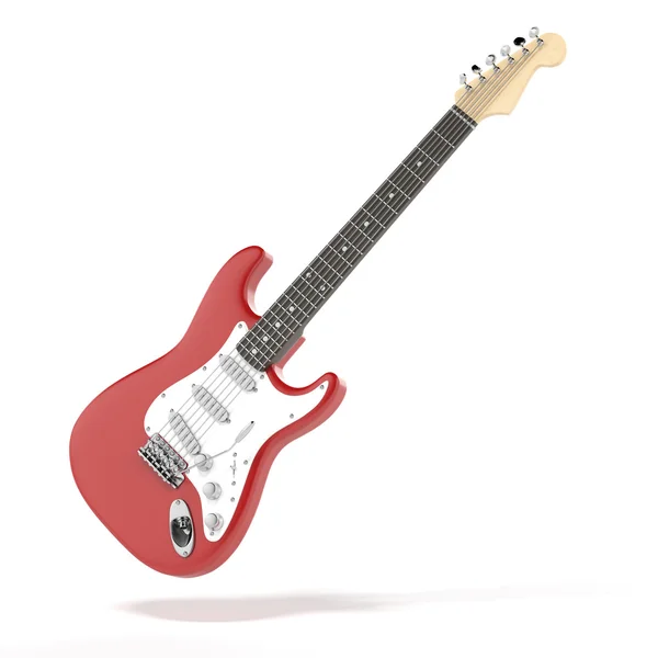 Красная гитара — стоковое фото