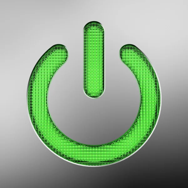 Botón de encendido verde — Foto de Stock