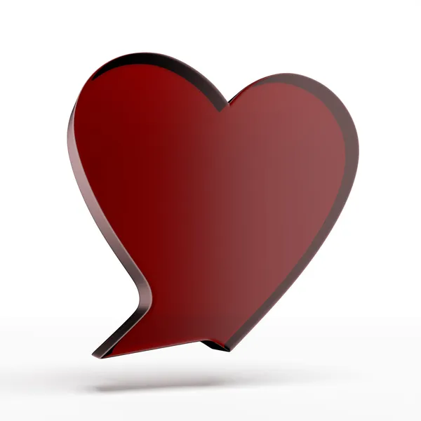 Heart as speech bubble — Stock Photo, Image