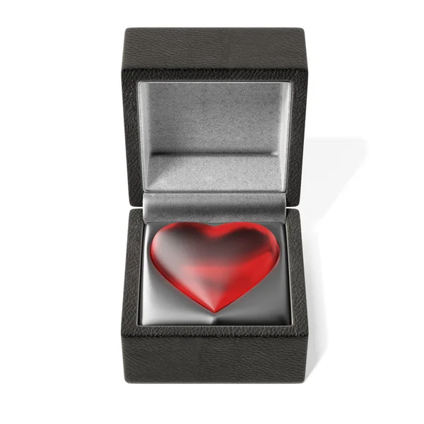 Heart in the gift box — Stock Photo, Image