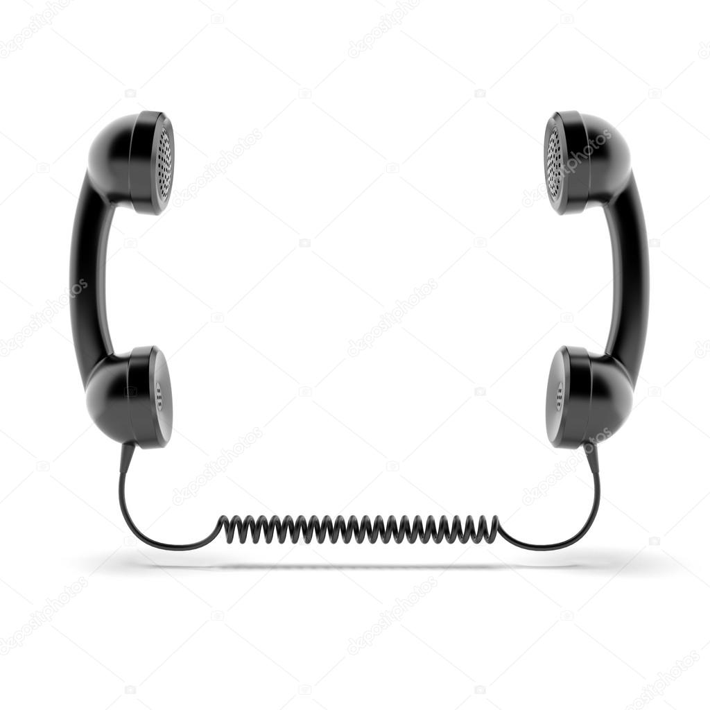 Two telephone handsets