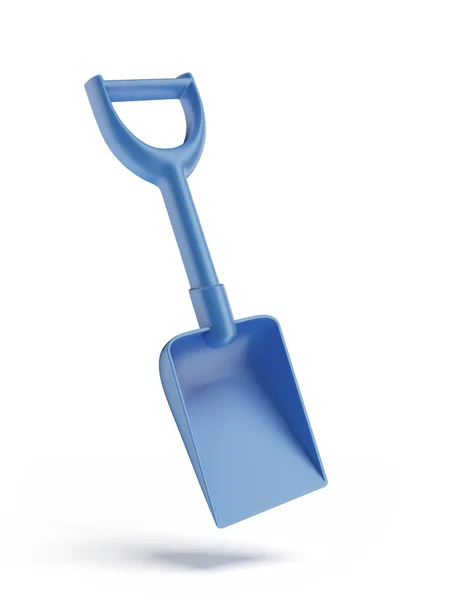 Blauwe speelgoed spade — Stockfoto