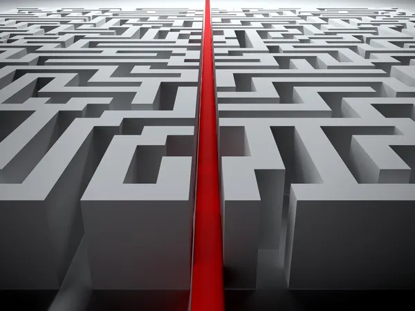 Straight line through the maze — Stock Photo, Image