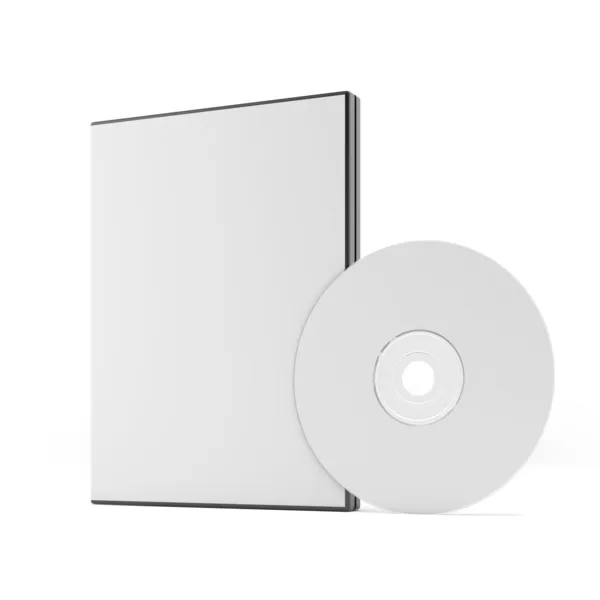 Blank DVD case and disc — Stock Photo, Image