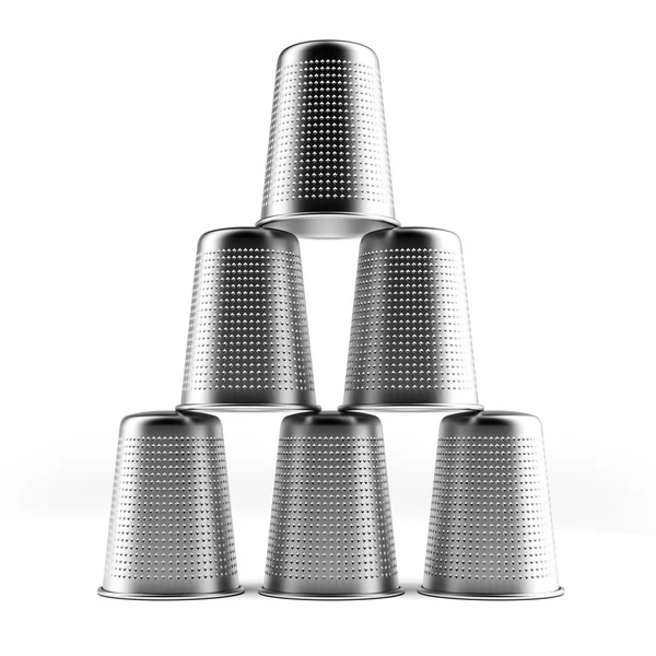 Pyramid of thimbles — Stock Photo, Image