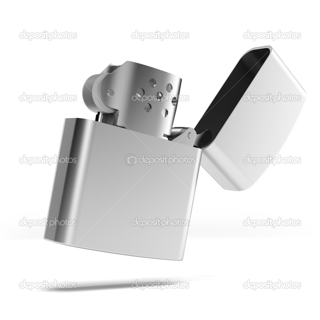Silver metal zippo lighter