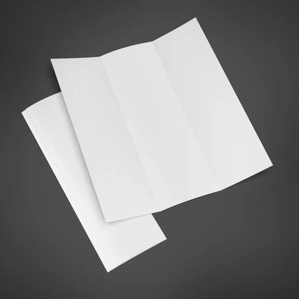 Brochure a triplo foglio bianco — Foto Stock