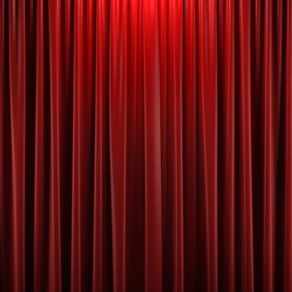 Red closed curtain — Stock Photo, Image