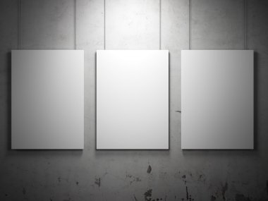 beton duvarla boş boş çerçeveler