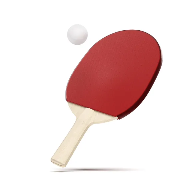 Ping pong 球拍和球 — 图库照片