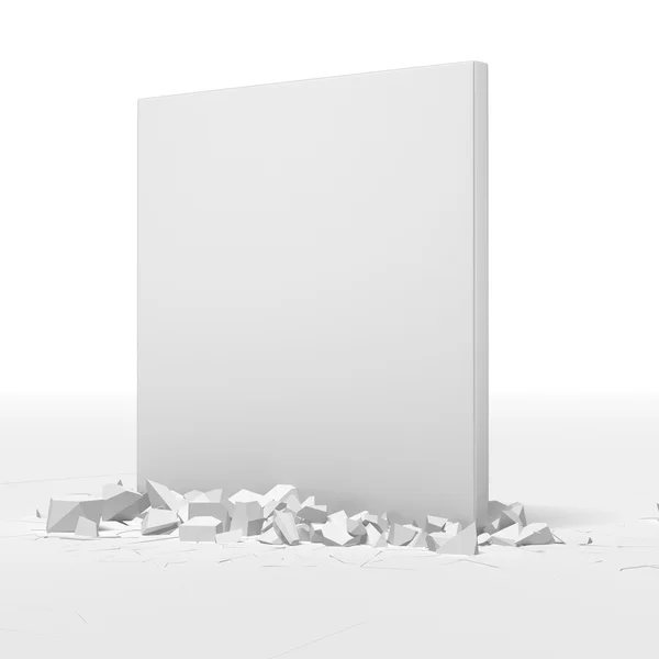 White block breaking floor — Stock Photo, Image