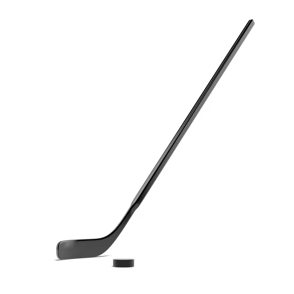 Hockey Stick and Puck — Stock Photo, Image