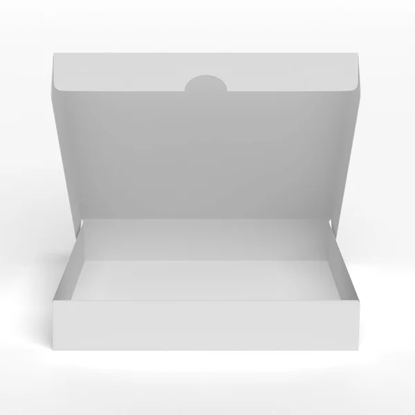 Caixa aberta plana em branco — Fotografia de Stock