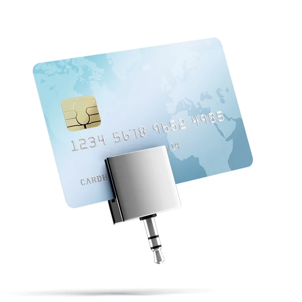 Mobiele credit card reader — Stockfoto