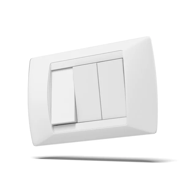 Włącznik światła białego — Zdjęcie stockowe