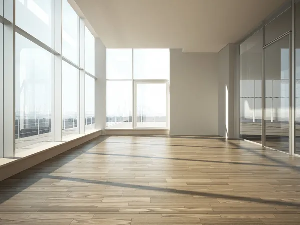 Office interior with glass wall — Stock Photo, Image