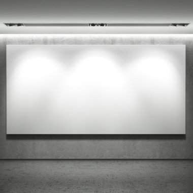 Duvardaki beyaz boş başlık sayfası