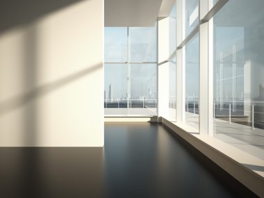 güneş ışığı ile boş oda