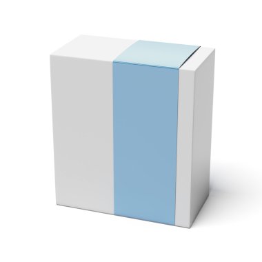 Mavi kapak ile boş kutu