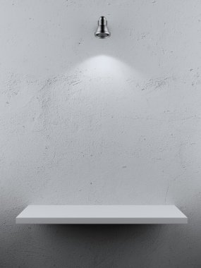 boş raf spot ışığı