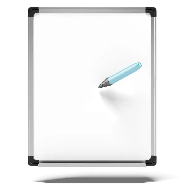 Erase board with blue marker — Stock Photo, Image
