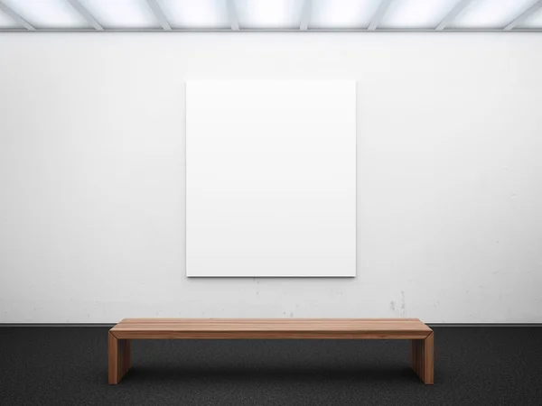 Empty gallery with frame — Stock Photo, Image