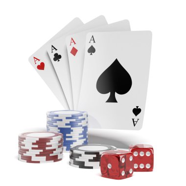 Chip ve poker için kartlar