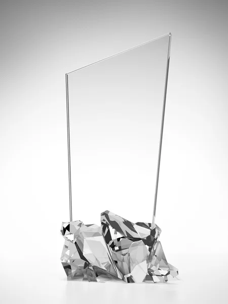Glass award plate — Stock Photo, Image