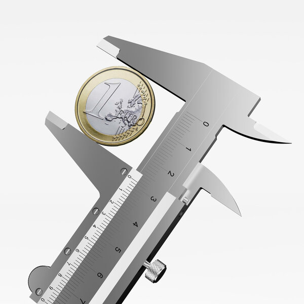 Measuring a one euro coin