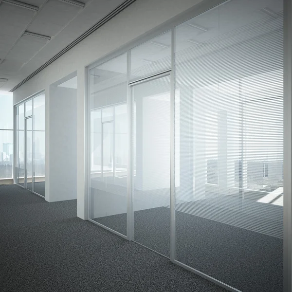 Office corridor door glass — Stock Photo, Image