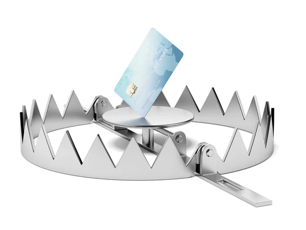 Creditcard in de val — Stockfoto