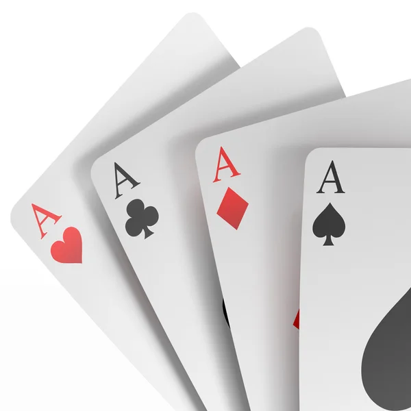 3d render of four aces — Stock Photo, Image