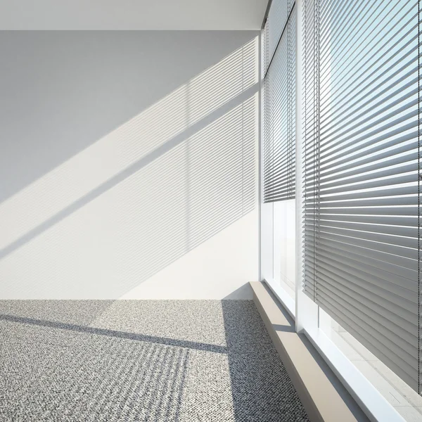 White empty interior with blinds — Stock Photo, Image